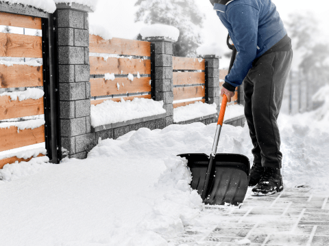 Person shoveling snow